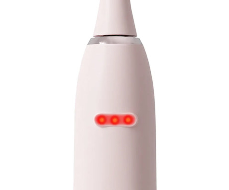 MANTA LOVIO SonicProtect PRO sonična električna zobna ščetka, 5 nastavkov, 5 načinov, 3 stopnje, senzor pritiska, Sonic Vibration tehnologija, baterija, IPX8 vodoodpornost, dodatki, roza(Blush Pink)