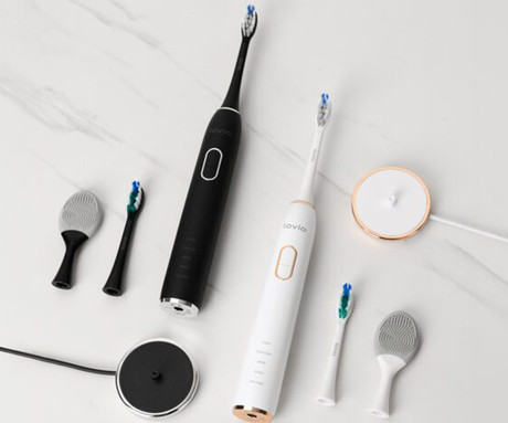 MANTA LOVIO SonicProtect PRO sonična električna zobna ščetka, 5 nastavkov, 5 načinov, 3 stopnje, senzor pritiska, Sonic Vibration tehnologija, baterija, IPX8 vodoodpornost, dodatki, črna(Carbon Black)
