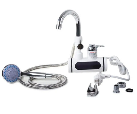 WELL RAINFALL električna grelna pipa / tuš ročna prha, 3600W, 360° vrtenje, 110cm kabel, LCD zaslon, IPX4 vodoodpornost, topla/vroča voda v nekaj sekundah, stenski priklop WELL RAINFALL električna grelna pipa / tuš ročna prha, 3600W, 360° vrtenje, 110cm kabel, LCD zaslon, IPX4 vodoodpornost, topla/vroča voda v nekaj sekundah, stenski priklop