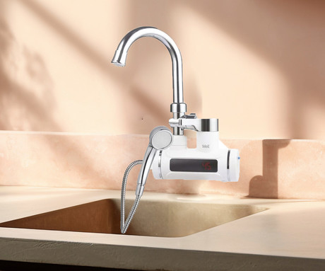 WELL RAINFALL električna grelna pipa / tuš ročna prha, 3600W, 360° vrtenje, 110cm kabel, LCD zaslon, IPX4 vodoodpornost, topla/vroča voda v nekaj sekundah, stenski priklop WELL RAINFALL električna grelna pipa / tuš ročna prha, 3600W, 360° vrtenje, 110cm kabel, LCD zaslon, IPX4 vodoodpornost, topla/vroča voda v nekaj sekundah, stenski priklop