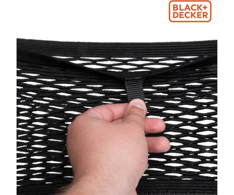 BLACK+DECKER mreže za prtljago za avto, 4 kos, različne velikosti, urejeno shranjevanje, Velcro, 40-80x25cm, črne