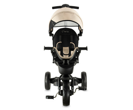 MoMi IVI 3v1 otroški voziček / kolo / tricikel, večnamenski, nastavljiv, zložljiv, črno-bež