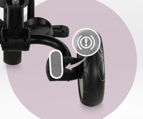 MoMi IVI 3v1 otroški voziček / kolo / tricikel, večnamenski, nastavljiv, zložljiv, črno-moder