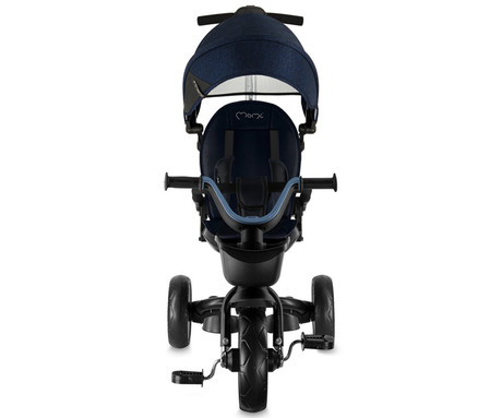 MoMi IVI 3v1 otroški voziček / kolo / tricikel, večnamenski, nastavljiv, zložljiv, črno-moder