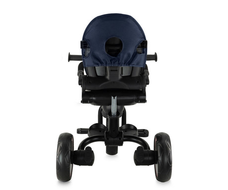 MoMi IVI 3v1 otroški voziček / kolo / tricikel, večnamenski, nastavljiv, zložljiv, črno-moder