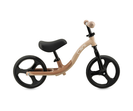 MoMi ISOKA otroško kolo / poganjalec, 10" kolesa, nastavljivo krmilo in sedež, LED osvetlitev, protizdrsni ročaji, opora za noge, ultra lahka teža, 83x52x41.5cm, bež