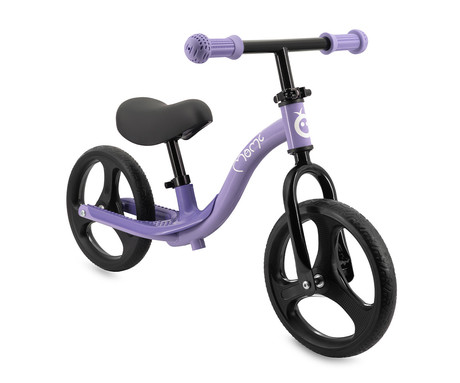 MoMi ISOKA otroško kolo / poganjalec, 10" kolesa, nastavljivo krmilo in sedež, LED osvetlitev, protizdrsni ročaji, opora za noge, ultra lahka teža, 83x52x41.5cm, vijoličen
