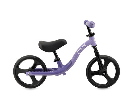 MoMi ISOKA otroško kolo / poganjalec, 10" kolesa, nastavljivo krmilo in sedež, LED osvetlitev, protizdrsni ročaji, opora za noge, ultra lahka teža, 83x52x41.5cm, vijoličen