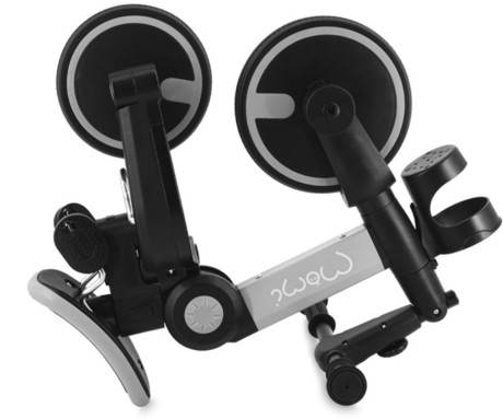 MoMi FILO 3v1 otroški poganjalec / kolo / tricikel, večnamenski, nastavljiv, zložljiv, sivo-črn