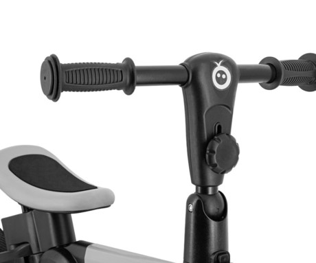 MoMi FILO 3v1 otroški poganjalec / kolo / tricikel, večnamenski, nastavljiv, zložljiv, sivo-črn