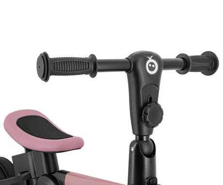 MoMi FILO 3v1 otroški poganjalec / kolo / tricikel, večnamenski, nastavljiv, zložljiv, roza-črn