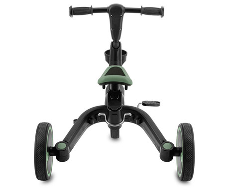 MoMi FILO 3v1 otroški poganjalec / kolo / tricikel, večnamenski, nastavljiv, zložljiv, zeleno-črn