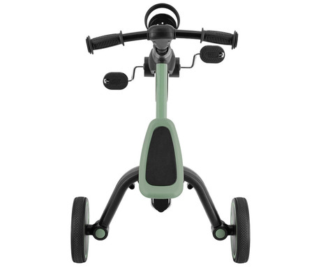 MoMi FILO 3v1 otroški poganjalec / kolo / tricikel, večnamenski, nastavljiv, zložljiv, zeleno-črn