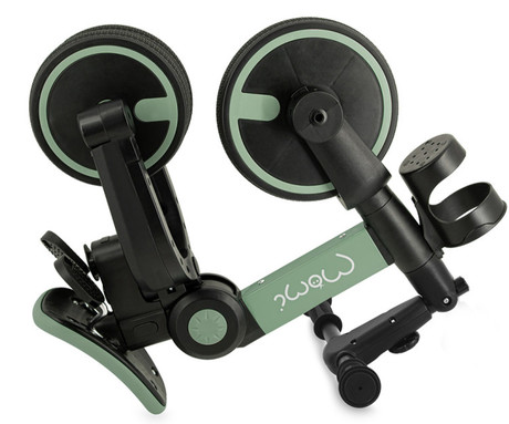 MoMi FILO 3v1 otroški poganjalec / kolo / tricikel, večnamenski, nastavljiv, zložljiv, zeleno-črn