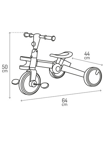 MoMi FILO 3v1 otroški poganjalec / kolo / tricikel, večnamenski, nastavljiv, zložljiv, zeleno-črn